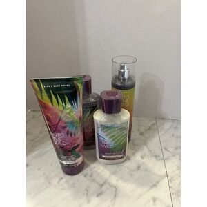 Bath  Body Works Into The Wild 4 Pc  New Body Cream Lotion Fragrance Mist Wash